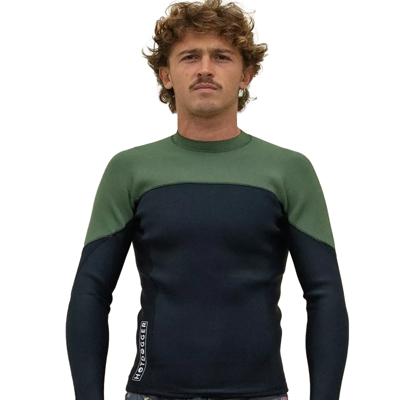 SURF TOP WETTY- MANCHES LONGUES- ZIP -2/2MM -NEOPRENE JAPONAIS ASAHI