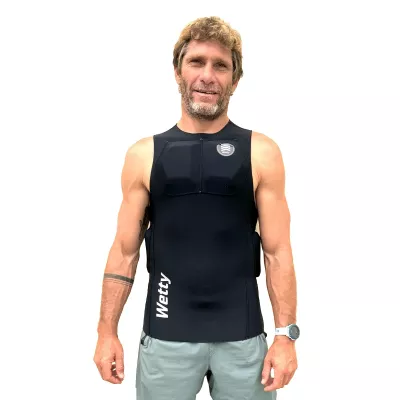 WETTY WINTER SURF WETSUIT 4/4MM - 2MM integrated HOOD - Limestone