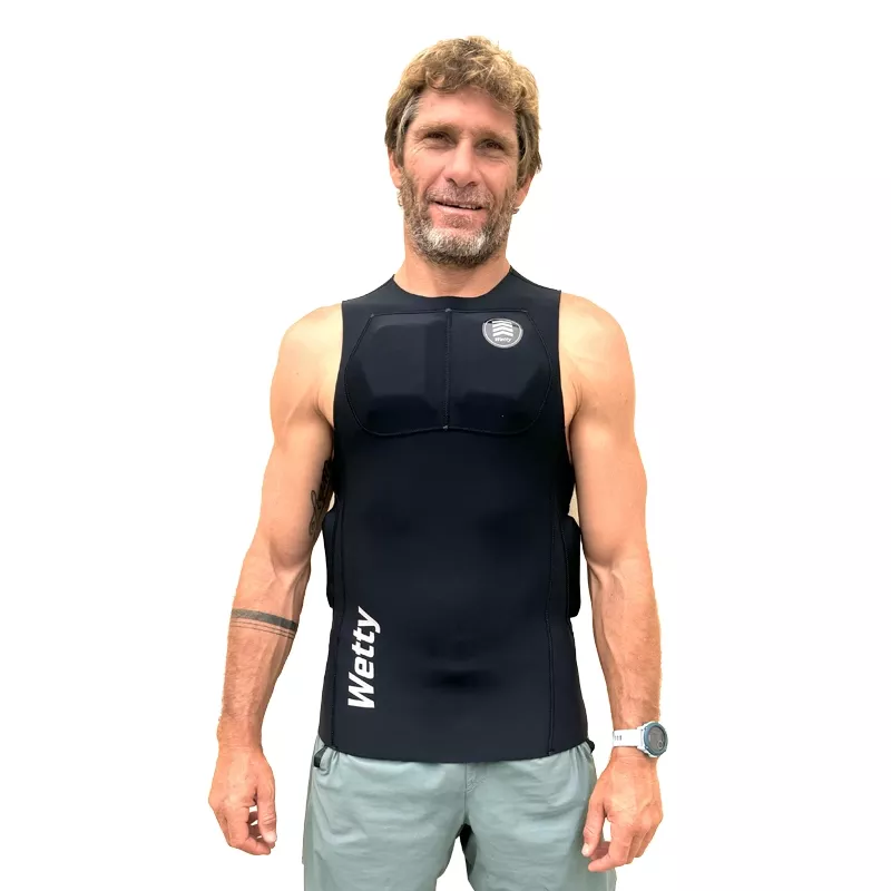 WETTY WINTER SURF WETSUIT 4/4MM - 2MM integrated HOOD - Limestone